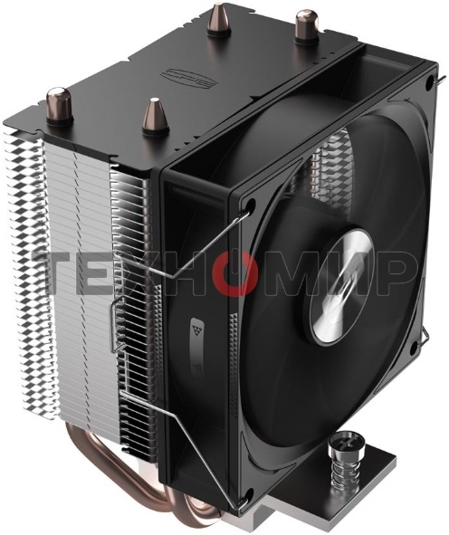 Кулер для процессора PCCooler R200 S115X/1200/1700/AM4/AM5 (TDP 110W, 90мм Non LED Fan, 2 тепловые трубки 6мм, 2200RPM, 28,3dBa)