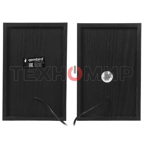 Акустическая система Gembird SPK-201, черный МДФ,2х2,5 Вт, регулятор громкости, USB