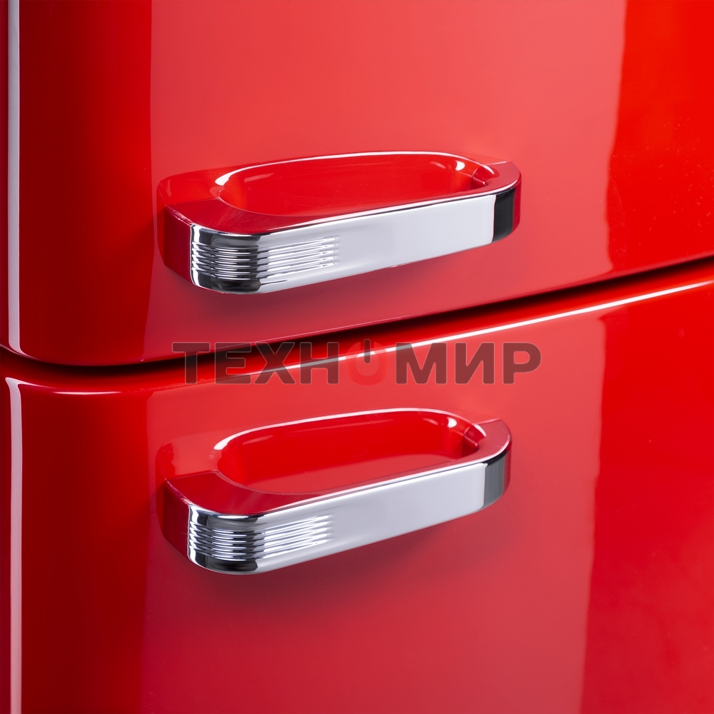 Холодильник Maunfeld MFF186NFRR красный двухкамерный 180/70л морозилка снизу