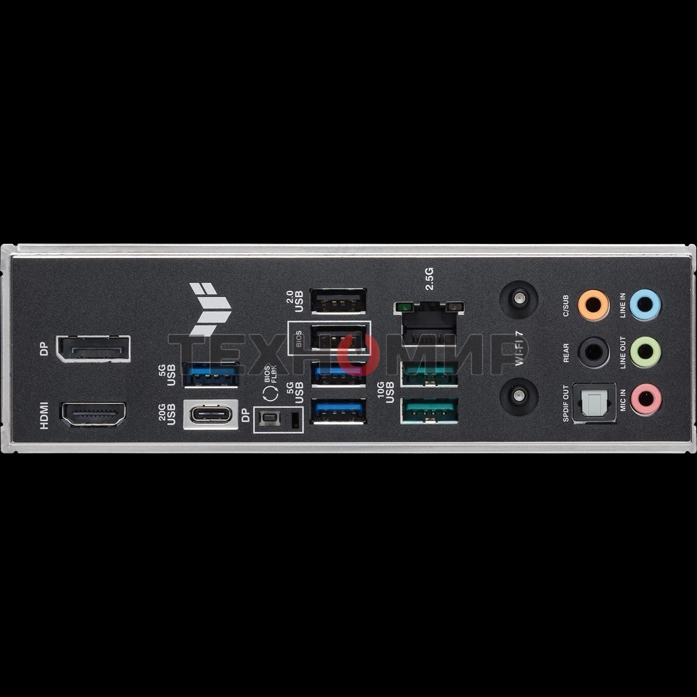 Материнская плата ASUS TUF GAMING B860-PLUS WIFI, LGA 1851, Intel B860, 4xDDR5, 4xSATA, 3xM.2, 1xPCIe 5.0 x16, 1xPCIe 4.0 x16, 1xDP, 1xHDMI, 1x 2.5Gb LAN, 1xUSB 20Gbps, 2xUSB 10Gbps, 3xUSB 5Gbps, 2xUSB 2.0, 5x3.5 мм, 7.1, ATX