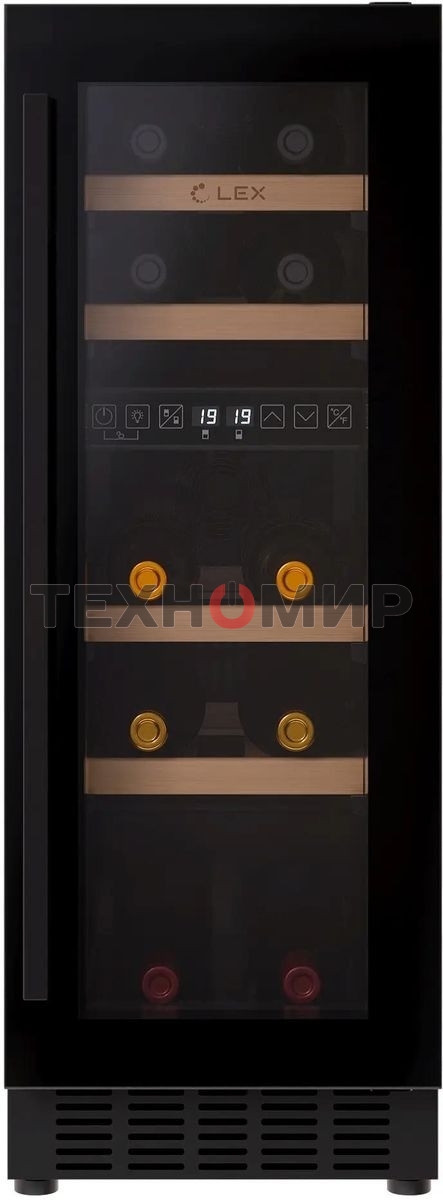 Винный шкаф LEX LWD3017BL dual zone 1-нокамерн. черный