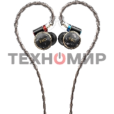 Наушники вкладыши Fiio FD3 1.2м черный/медный проводные в ушной раковине