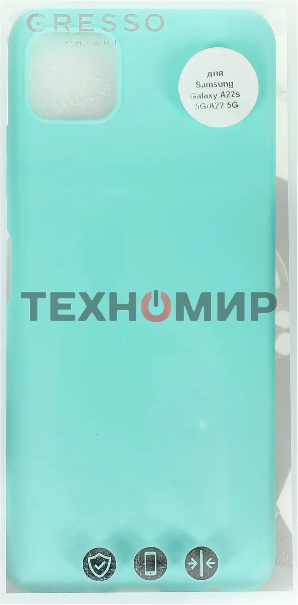 Чехол (клип-кейс) GRESSO Meridian, для Samsung Galaxy A22s, мятный gr17mrn1084