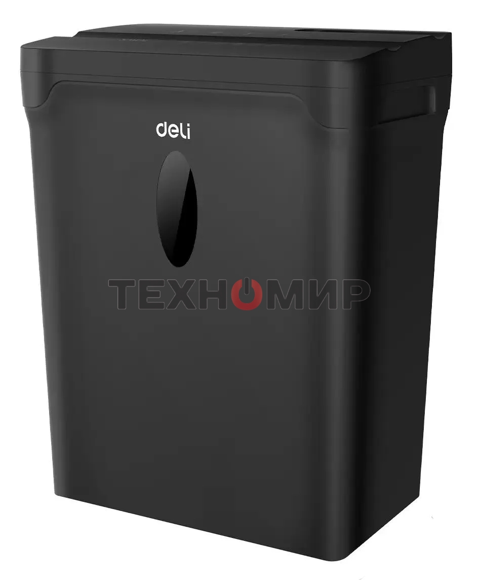 Шредер Deli ET015 черный (секр.P-4) фрагменты 5лист. 10лтр. пл.карты