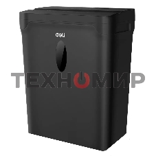 Шредер Deli ET015 черный (секр.P-4) фрагменты 5лист. 10лтр. пл.карты