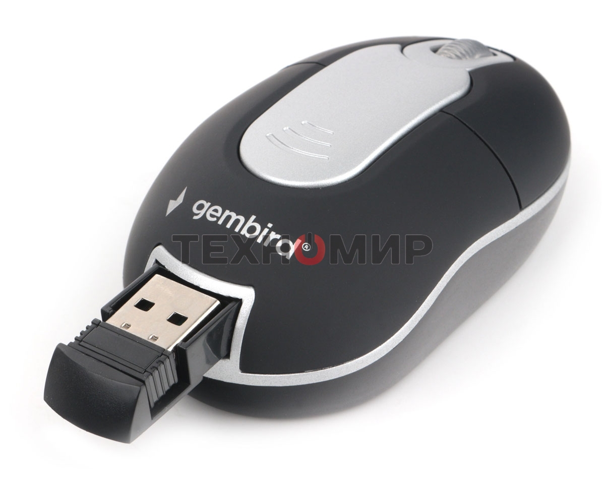 Мышь беспроводная Gembird MUSW-600 черный, 1200 dpi, радиоканал, USB, кнопки - 3