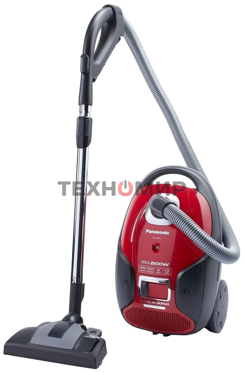 Пылесос Panasonic MC-CJ915R красный, 380 Вт/2100 Вт, уборка сухая, пылесборник мешок 6 л