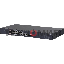 Коммутатор Dahua DH-CS4218-16ET-135 (L2) 16x100Мбит/с 2xКомбо (1000BASE-T/SFP) 16PoE 135W управляемый
