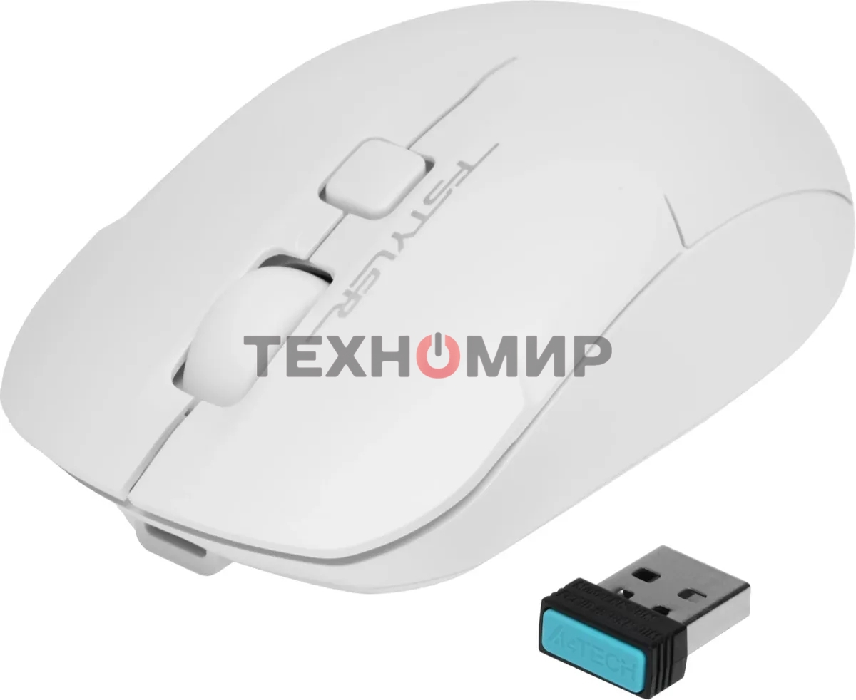 Мышь беспроводная A4Tech Fstyler FG16CS Air белый, 2000 dpi, радиоканал, USB, кнопки - 3