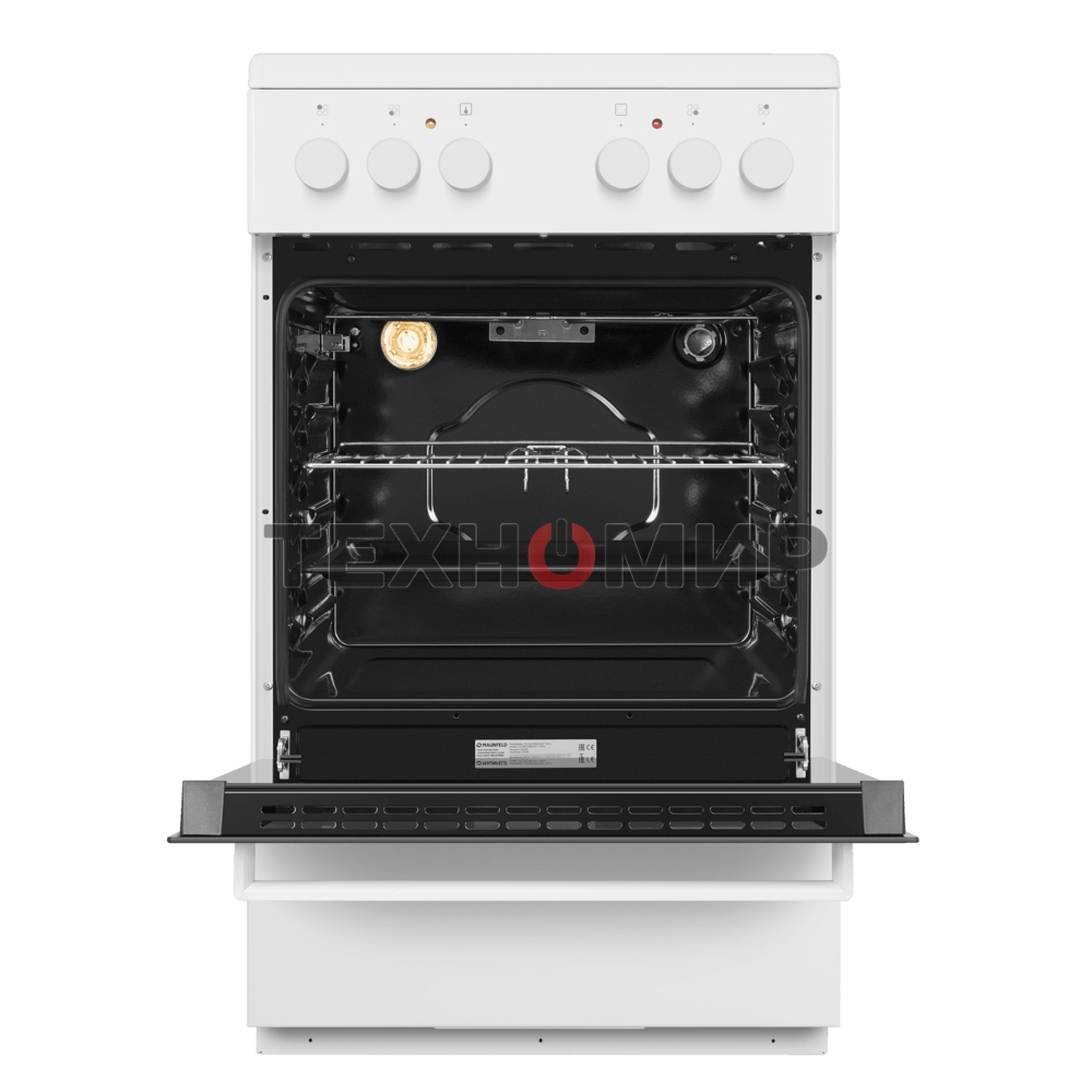 Плита электрическая Maunfeld MEC55CW07 белый, конфорок 4 шт, духовка 60 л, 50 см x 85 см x 60 см