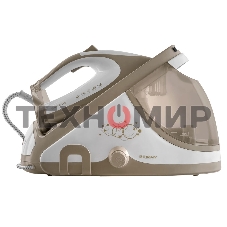 Парогенератор электрический Endever Delta-400, белый/бежевый, мощность 2600 Вт, пост. подача пара 140 г/мин, макс. паровой удар до 400 г/мин