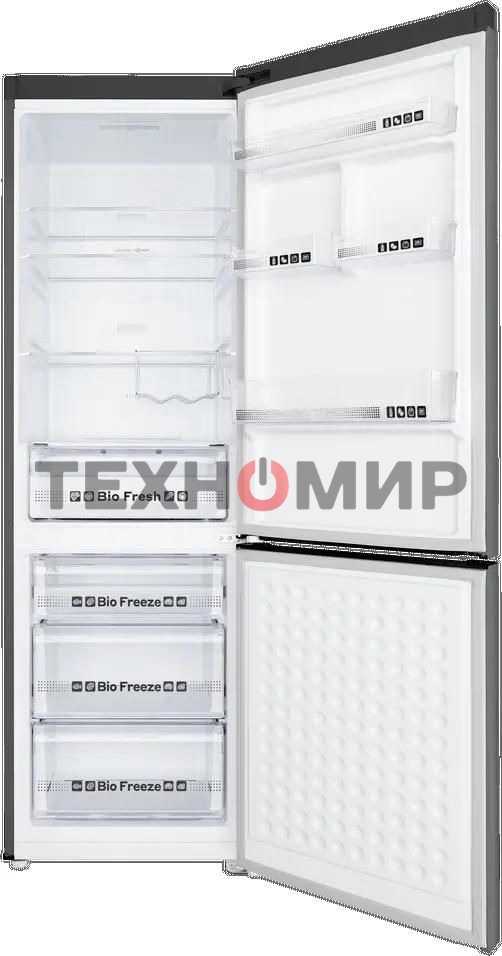 Холодильник Maunfeld MFF195NFIX10 нержавеющая сталь двухкамерный 252/98л морозилка снизу, No Frost