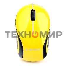 Мышь беспроводная Gembird MUSW-615 желтый, 1200 dpi, радиоканал, USB, кнопки - 3