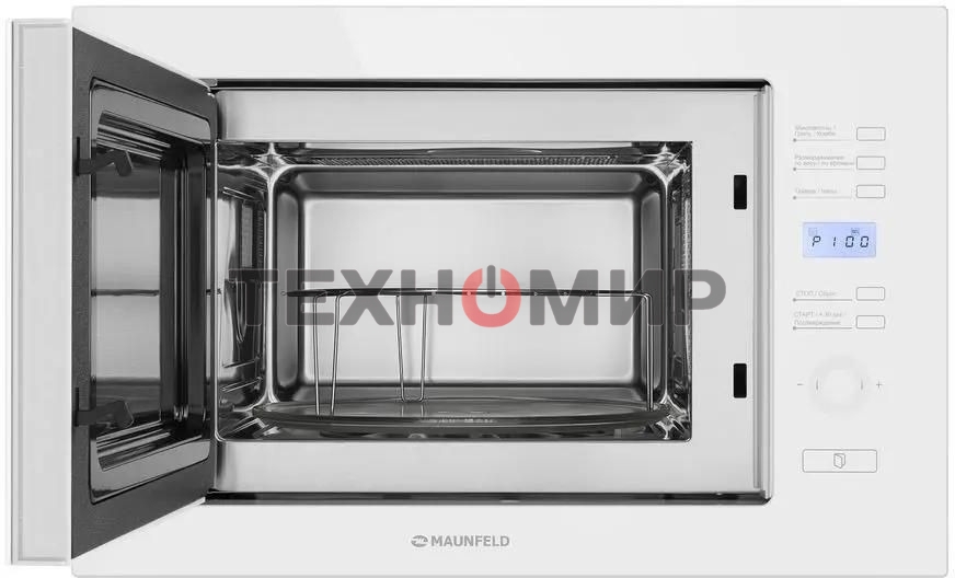 Микроволновая печь встраиваемая Maunfeld MBMO.25.7GW белый, 25 л, 900 Вт, переключатели - сенсор