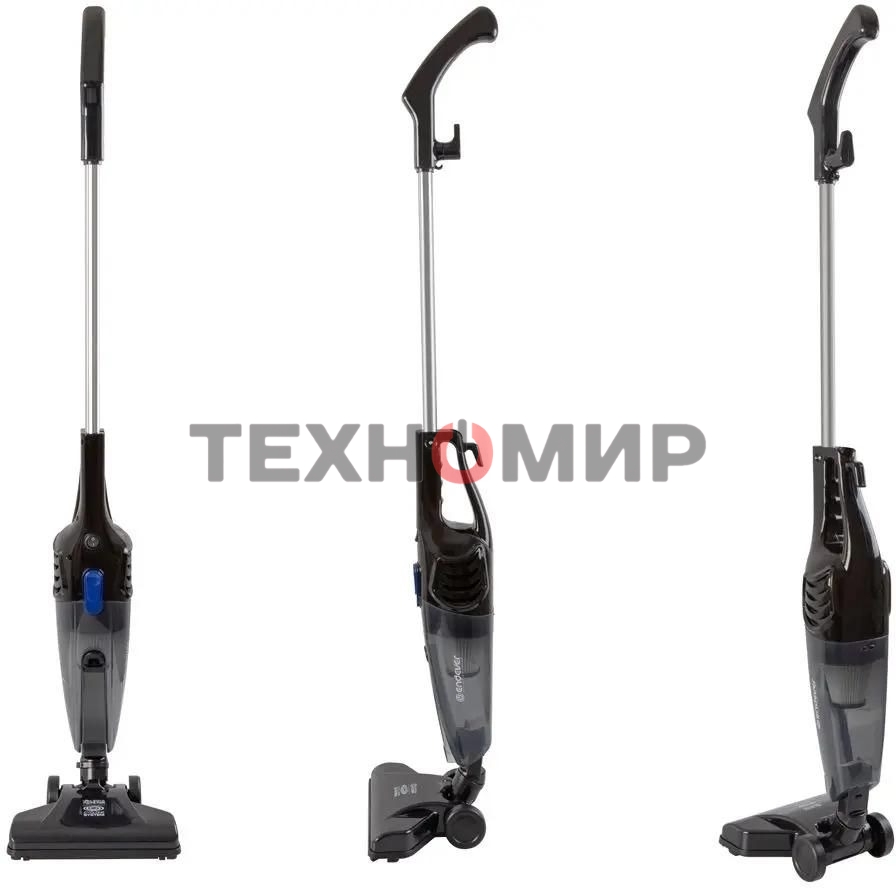 Пылесос вертикальный Endever VC-286 серый, питание от сети, 100 Вт, уборка сухая, пылесборник 1.9 л