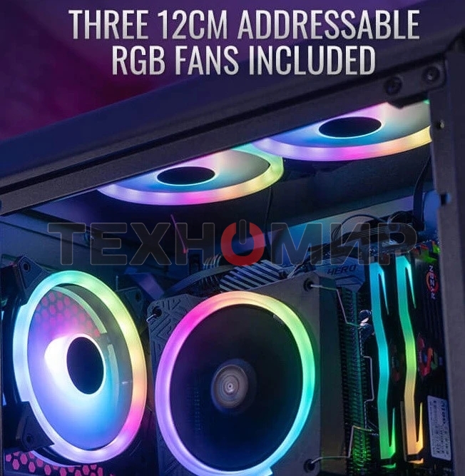 Компьютерный корпус Aerocool/Formula Gladiator Duo-G-BK-v1 черный без БП ATX 3x120мм 2xUSB3.0 audio bott PSU