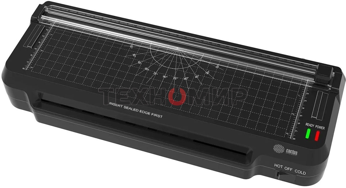 Ламинатор Cactus CS-LAB-F1 черный A4 (70-125мкм) 25 см/мин (2 вал.) хол. лам. лам. фото