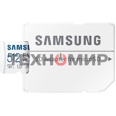Флеш карта microSDXC 512Gb Samsung MB-MC512SA/EU EVO Plus + adapter