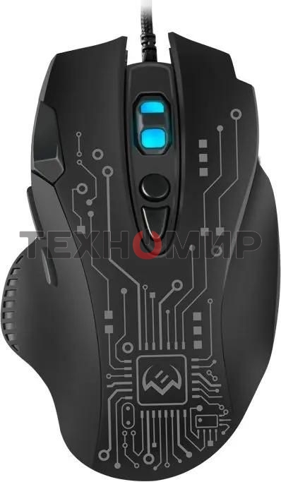 Мышь проводная SVEN RX-G715 черный, 3200 dpi, USB, кнопки - 8