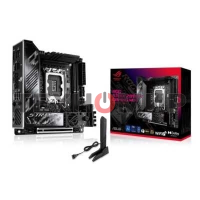 Материнская плата ASUS ROG STRIX Z890-I GAMING WIFI, LGA 1851, Intel Z890, 2xDDR5, 2xSATA, 2xM.2, 1xPCIe 5.0 x16, 1xHDMI, 2xUSB-C Thunderbolt 4, 1xUSB-C 20Gbps, 3xUSB-A 10Gbps, 1xUSB-A 5Gbps, 2xUSB-A 2.0, 1x 2.5Gb LAN, Mini-ITX