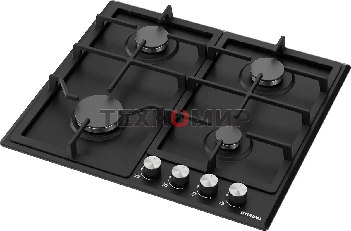 Газовая варочная панель Hyundai HHG 6432 BK черный