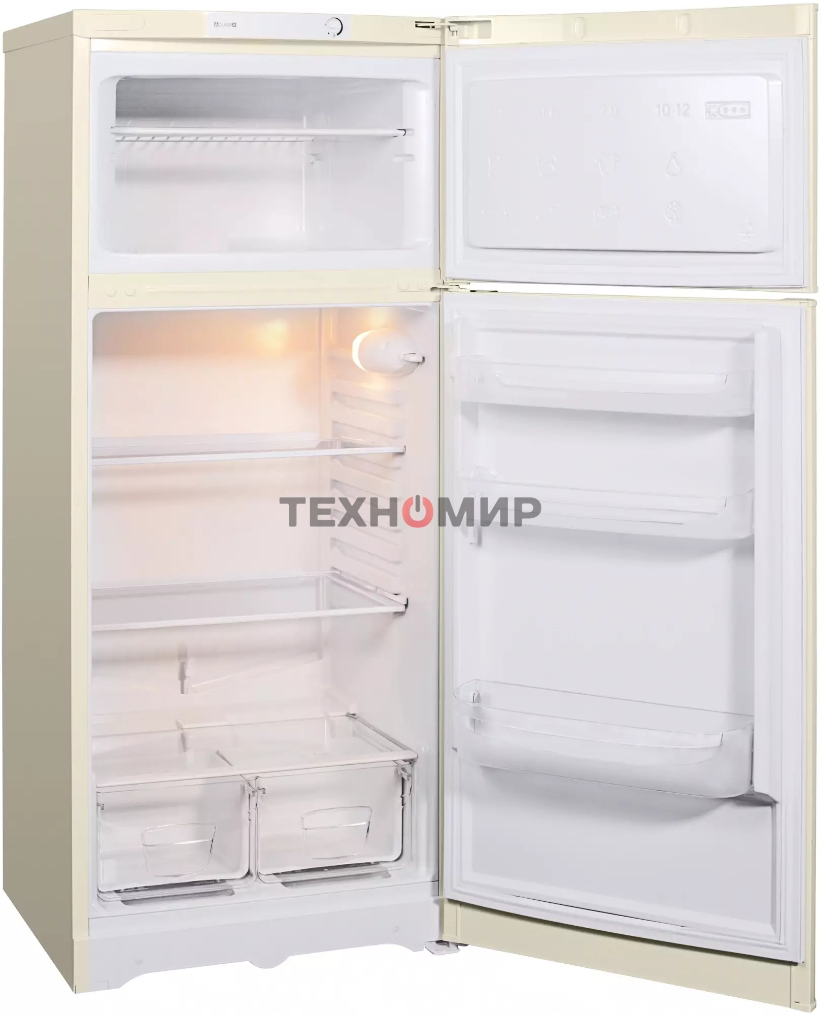 Холодильник Stinol TS 145 E бежевый двухкамерный 194/51 л морозилка сверху