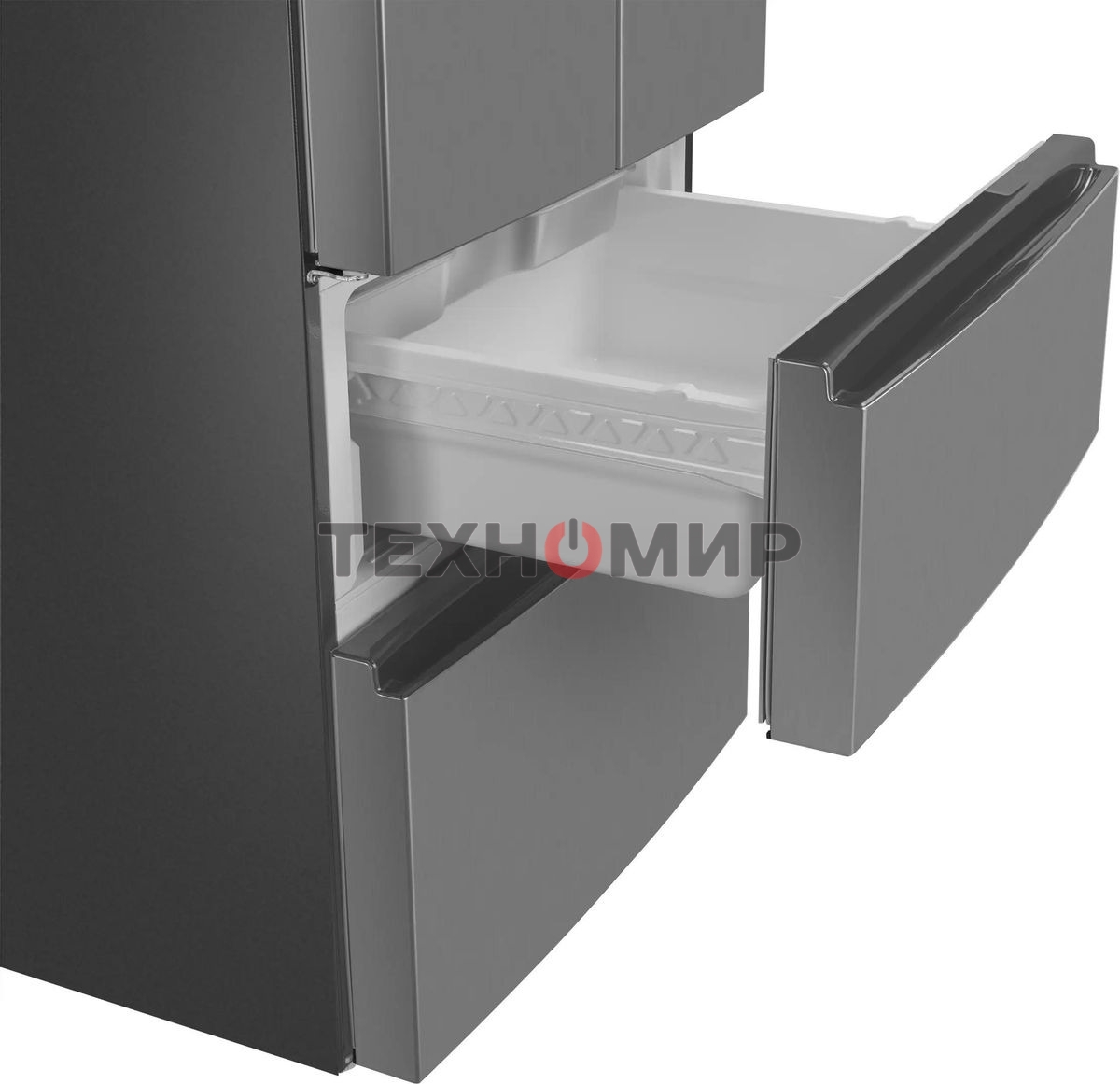 Холодильник Maunfeld MFF180NFSE01 нержавеющая сталь трехкамерный 224/113л морозилка снизу, No Frost