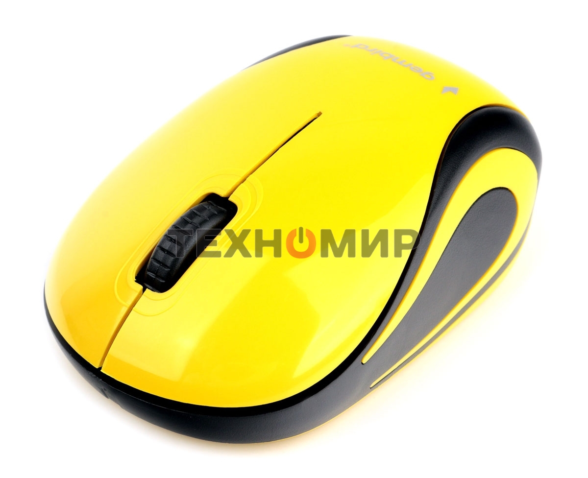 Мышь беспроводная Gembird MUSW-615 желтый, 1200 dpi, радиоканал, USB, кнопки - 3