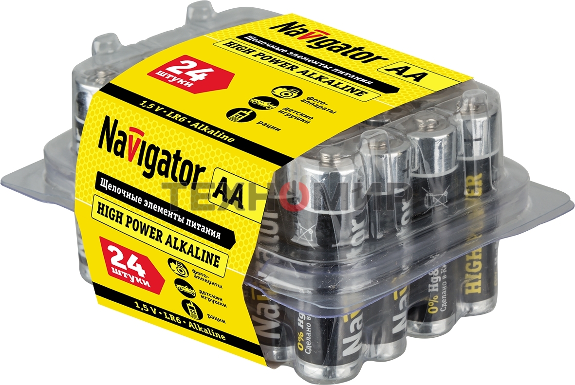 Элемент питания алкалиновый Navigator AA/LR6 NBT-NE-LR6-BOX24 (уп.24шт)