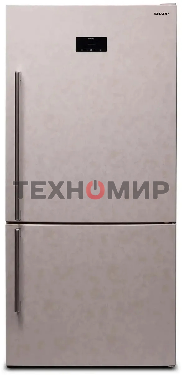 Холодильник Sharp SJ-653GHXJ52R бежевый двухкамерный 400/164 л морозилка снизу, No Frost