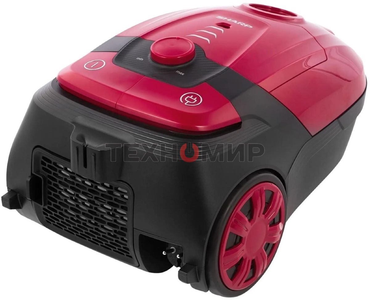 Пылесос Sharp ECKB19RR, красный/черный, 350/1900 Вт, уборка сухая, пылесборник мешок 2.3 л