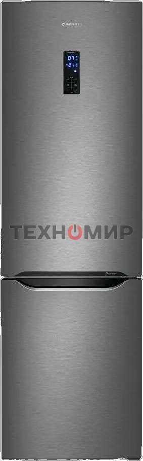 Холодильник Maunfeld MFF195NFIX10 нержавеющая сталь двухкамерный 252/98л морозилка снизу, No Frost