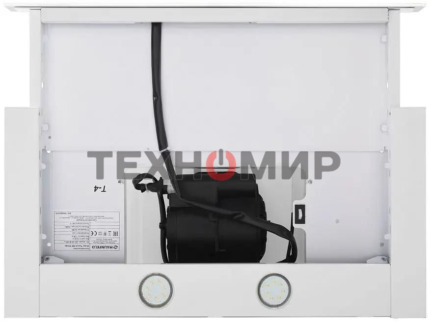 Вытяжка встраиваемая Maunfeld Ouse Touch Glass 60 белый, 60 см, 750 куб. м/ч, 48 дБ