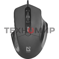 Мышь проводная Defender Datum MB-347 черный, 1600 dpi, USB, кнопки - 4