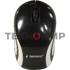 Мышь беспроводная Gembird MUSW-610 черный, 1200 dpi, радиоканал, USB, кнопки - 3