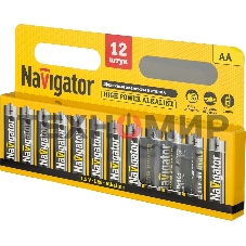 Элемент питания алкалиновый Navigator AA/LR6 NBT-NE-LR6-BP12 (блист.12шт)