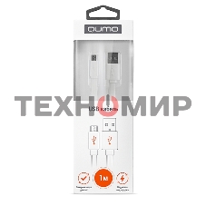 Кабель Cable Qumo mUSB 1м плоск белый (R-UmU-1,5W) (20516)