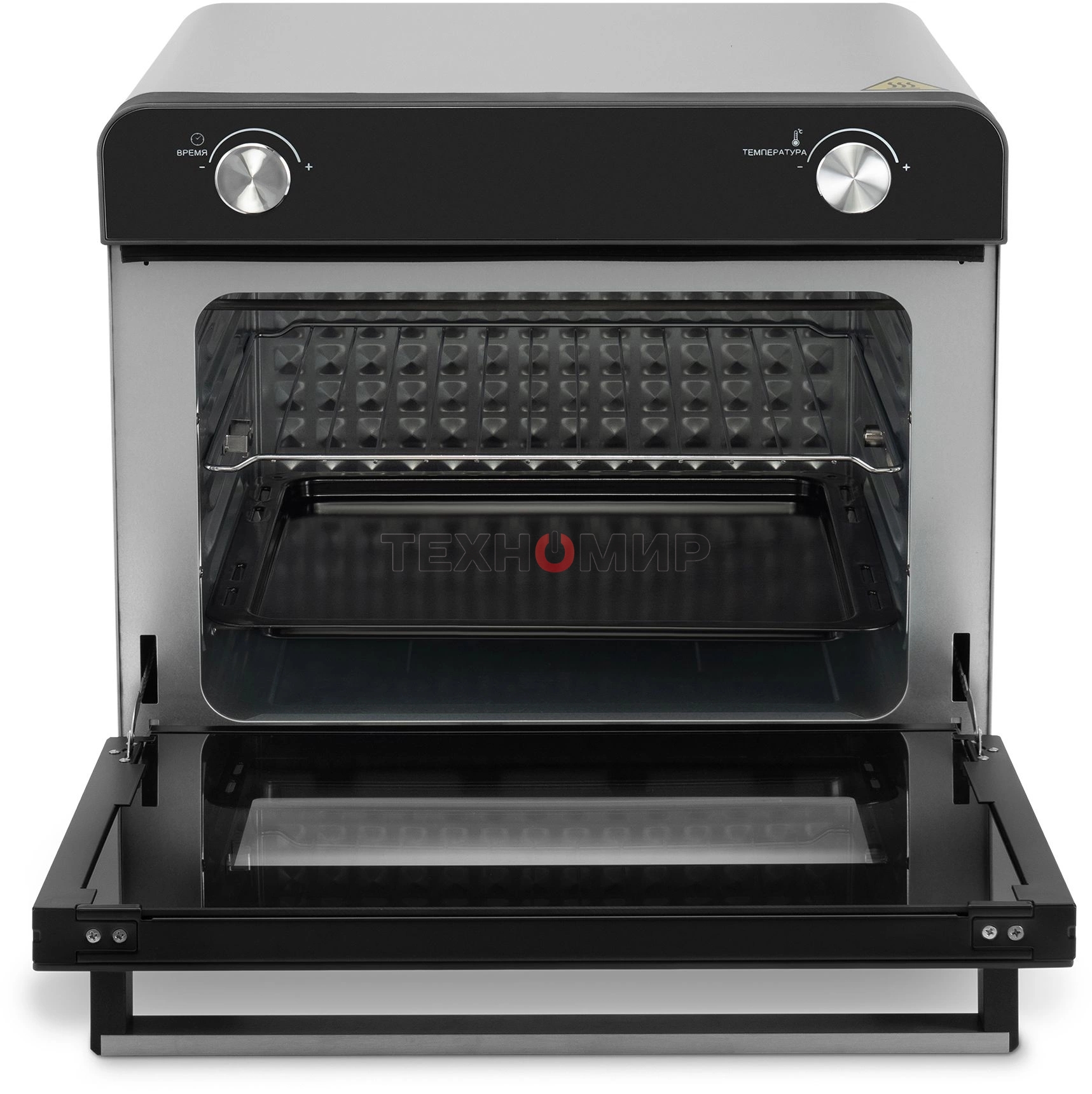 Мини-печь Hyundai MIO-HY087 36 л, 1700 Вт, серебристый/черный