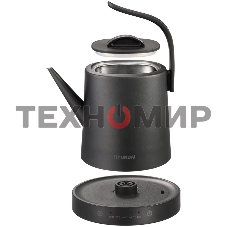 Чайник электрический Hyundai HYK-S5503 1 л, 1200 Вт, титан/титановый корпус: металл