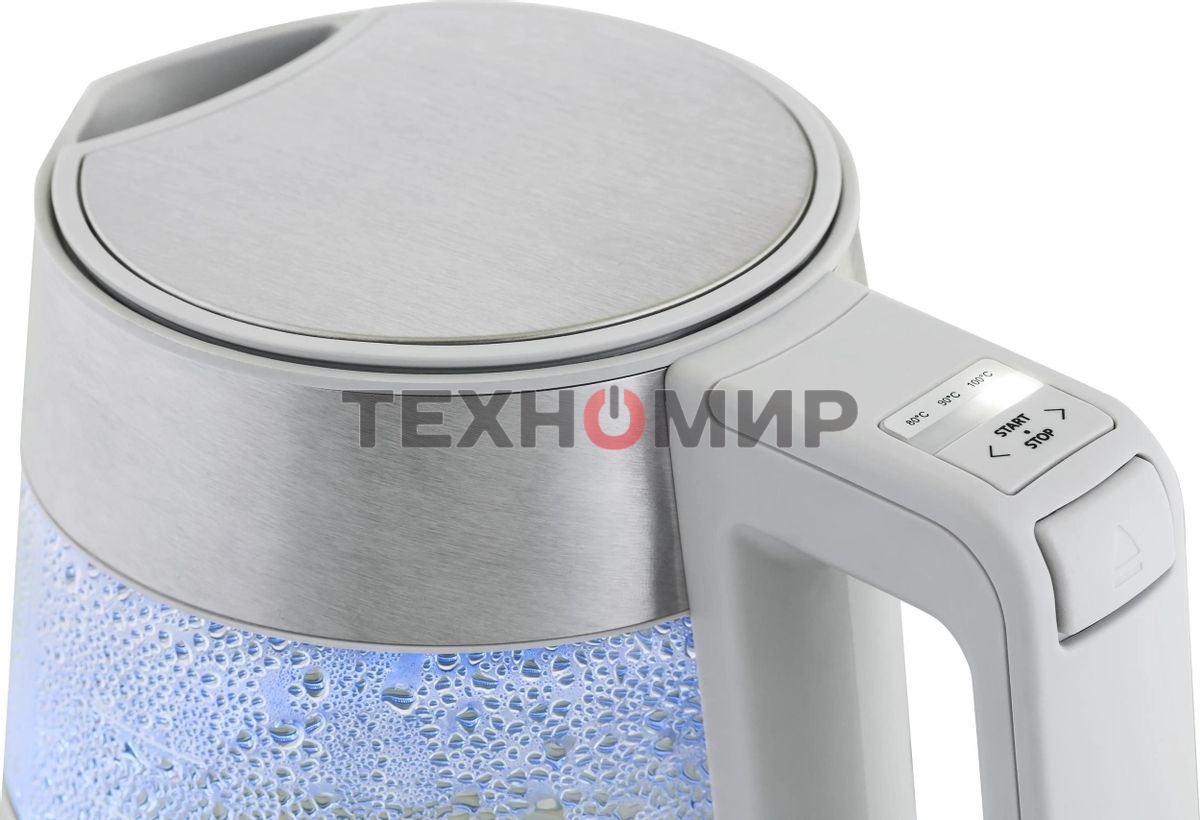 Чайник электрический Haier HK-501 1.7л. 2400Вт серый корпус: стекло/пластик (TD0036930RU)