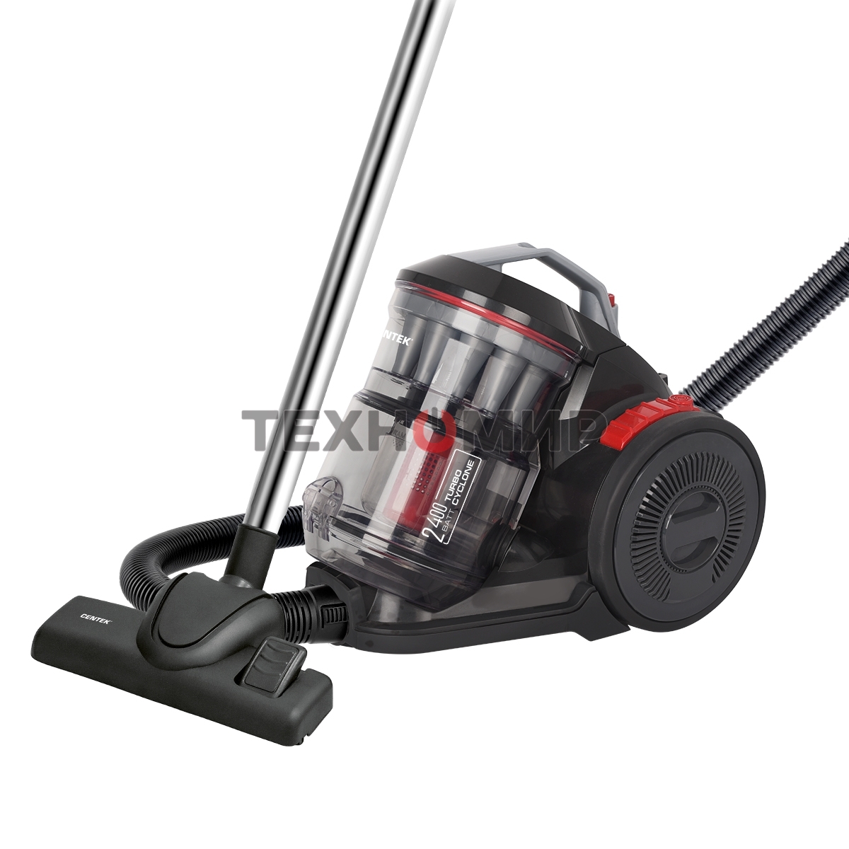 Пылесос Centek CT-2523 черный/красный, 420/2400 Вт, уборка сухая, пылесборник контейнер 3.5 л