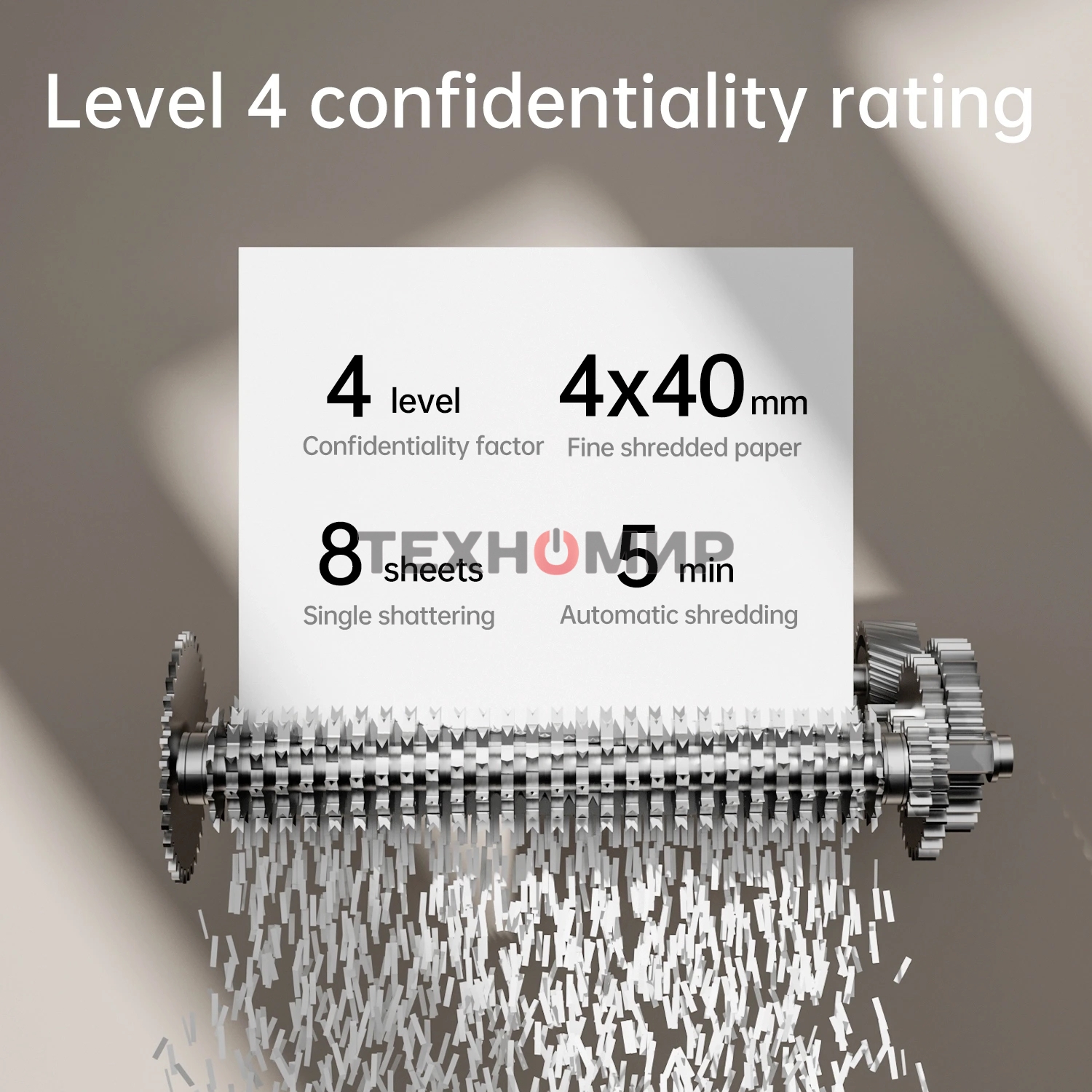 Шредер Deli ET022, черный, Р-4, 4х40, 8 Листов, 12л.