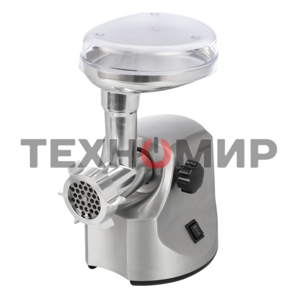 Мясорубка электрическая Centek CT-1606 серебиристый, 3000 Вт, 3.0 кг/мин, реверс, металлический лоток, насадки - 5