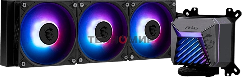 Система жидкостного охлаждения MSI MAG CORELIQUID A15 черный 120мм алюминий+медь 2050rpm 28.7db 4-pin