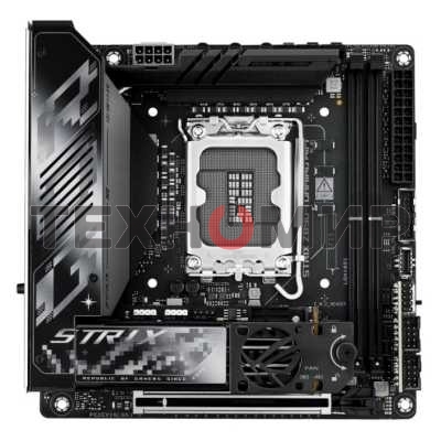 Материнская плата ASUS ROG STRIX Z890-I GAMING WIFI, LGA 1851, Intel Z890, 2xDDR5, 2xSATA, 2xM.2, 1xPCIe 5.0 x16, 1xHDMI, 2xUSB-C Thunderbolt 4, 1xUSB-C 20Gbps, 3xUSB-A 10Gbps, 1xUSB-A 5Gbps, 2xUSB-A 2.0, 1x 2.5Gb LAN, Mini-ITX
