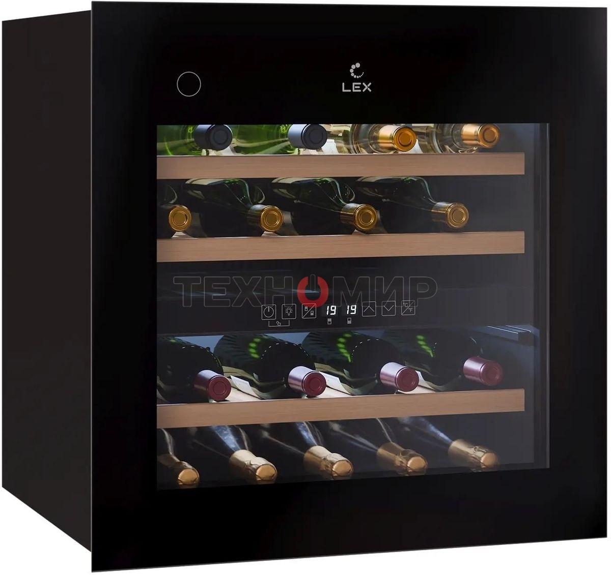 Винный шкаф LEX LWD6036BL dual zone PP 1-нокамерн. черный (CHAT500008)
