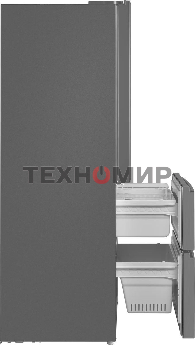 Холодильник Maunfeld MFF180NFSE01 нержавеющая сталь трехкамерный 224/113л морозилка снизу, No Frost