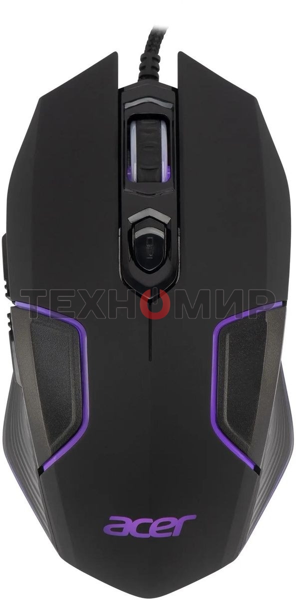 Мышь проводная Acer OMW170 черный, 3200 dpi, USB, кнопки - 6