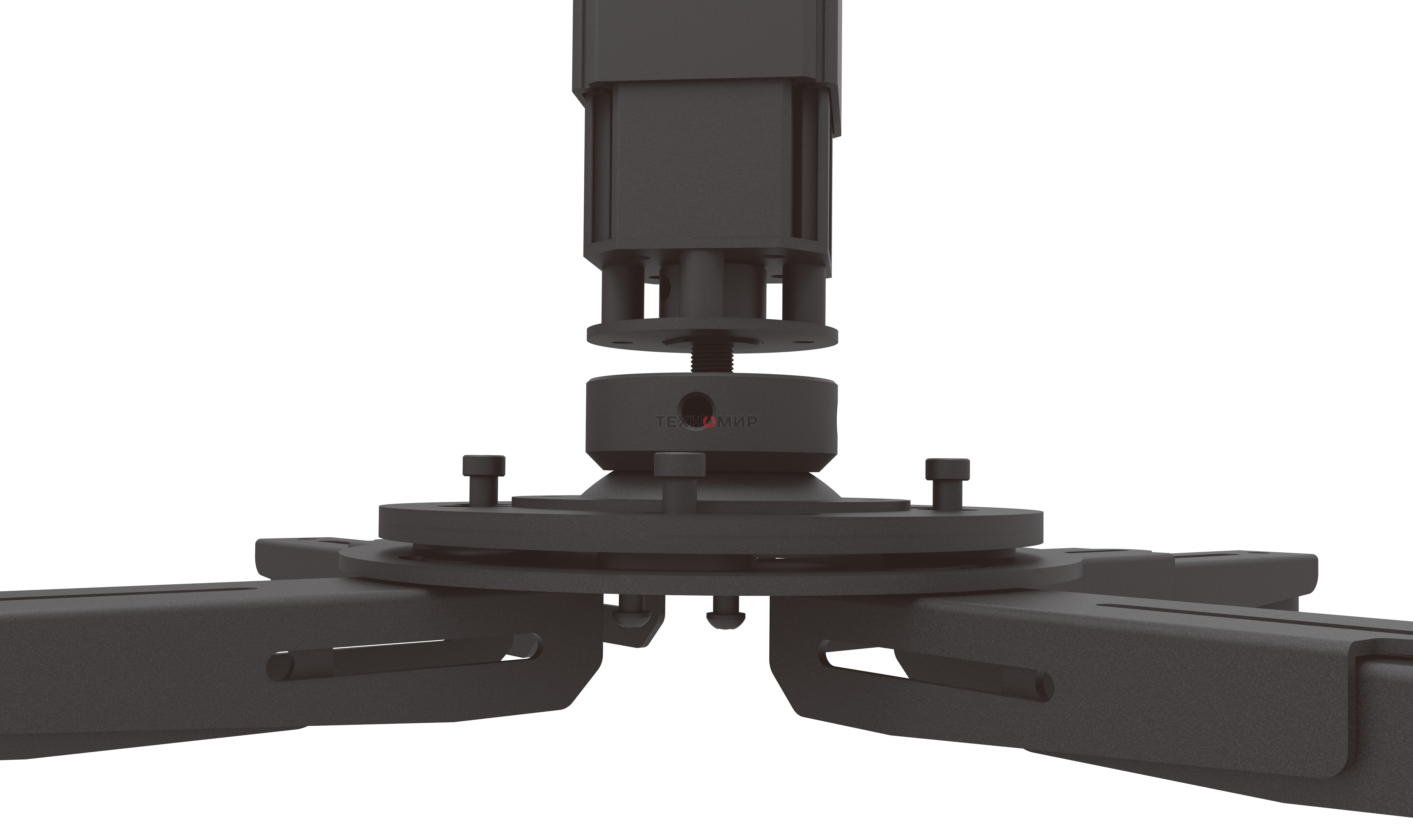 Потолочный комплект для проектора Wize Pro PRXL23A длина штанги 67,7-100,7 см, расстояние между крепежными отверстиями 404 мм,наклон +/-11°,вращение 360°, до 100 кг,черный