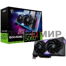 Видеокарта MSI RTX 5060 Ti 16G GAMING OC, NVIDIA RTX 5060 Ti, 16 ГБ GDDR7, 128 бит, PCI-e 5.0, 1xHDMI, 3xDP, 2647 МГц